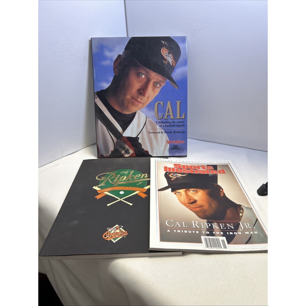 Cal Ripken Jr. Memorabilia Commemorative Book/Magazine Lot